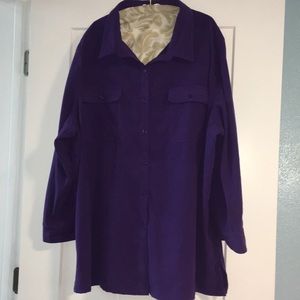 Roaman’s 3x long sleeve purple shirt.